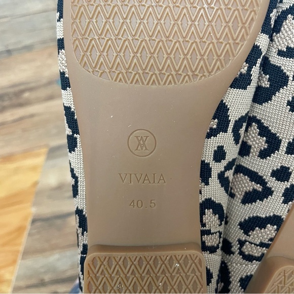 Vivaia Margot square toe V-cut ballet flats dark leopard women’s 9.5 - Picture 7 of 10
